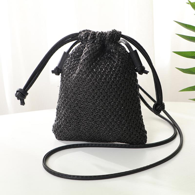 Women Drawstring Straw Bag Tote Handbag Crossbody Bag Summer Beach Fashion Four Colors, Black
Women Drawstring Straw Bag Tote Handbag Crossbody Bag Summer Beach Fashion Four Colors, Black