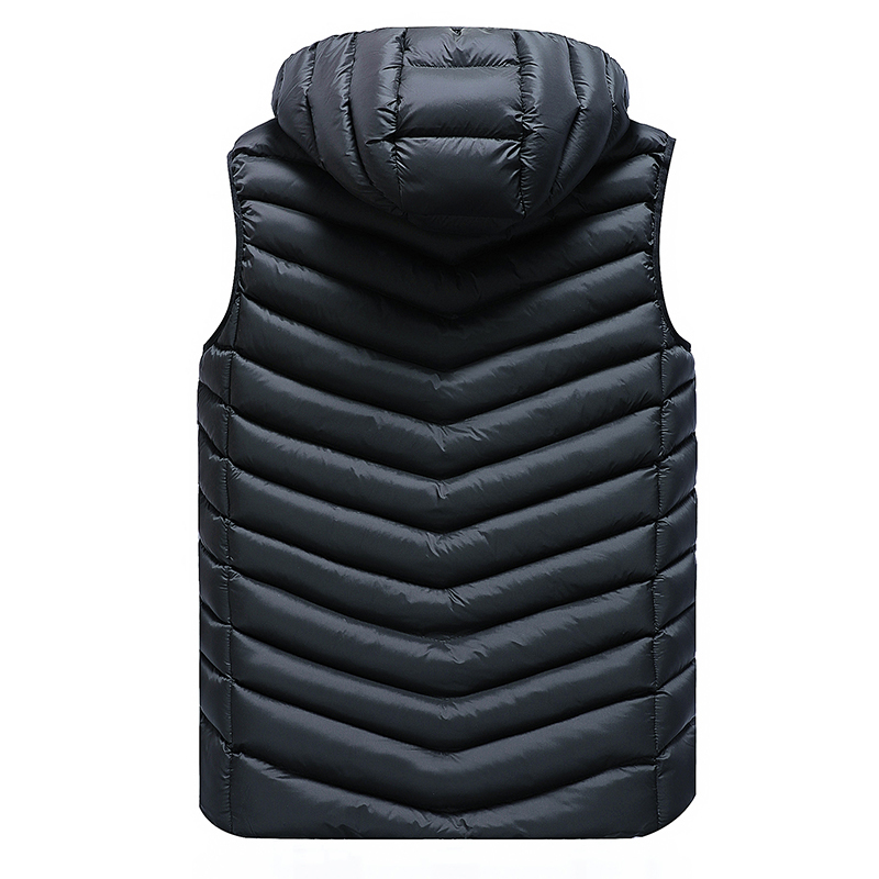 Winter Sleeveless Jacket Men Casual Down Vest Men Warm Thick Hooded Coats Male Cotton Pad Men's Work Waistcoat Gilet Homme L-4XL 201216