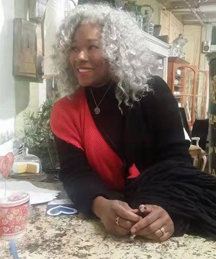 Celebrity beautiful gray-haired ponytail puff updo human hair extension for black women salt and pepper silver grey with drawstring clip in 120g 140g