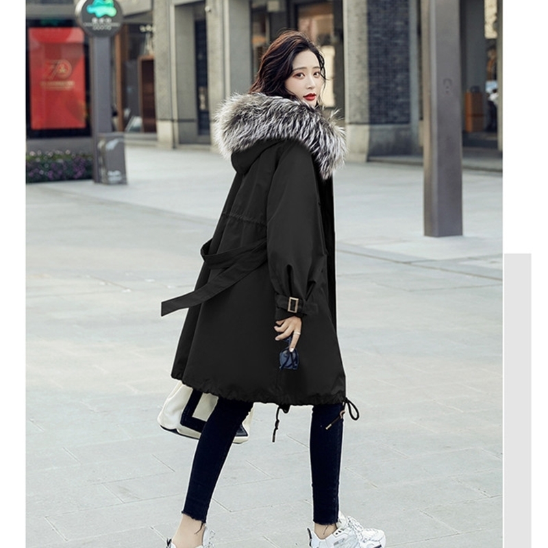 Fashion Winter Cotton Jacket Women Hooded Thick Female Jacket Coat Slim Warm Winter Outwear 201019