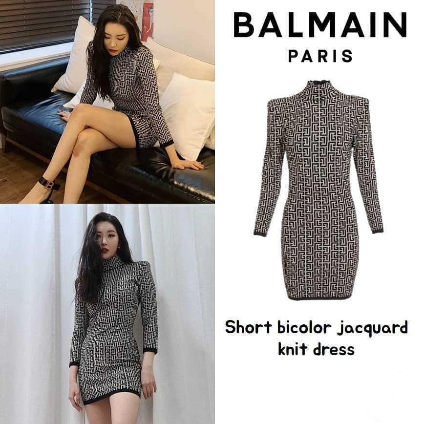 Balman star's same high-quality jacquard long sleeve tight bandage dress, slim fitting high neck dress, autumn and winter style, Black
Balman star's same high-quality jacquard long sleeve tight bandage dress, slim fitting high neck dress, autumn and winter style, Black