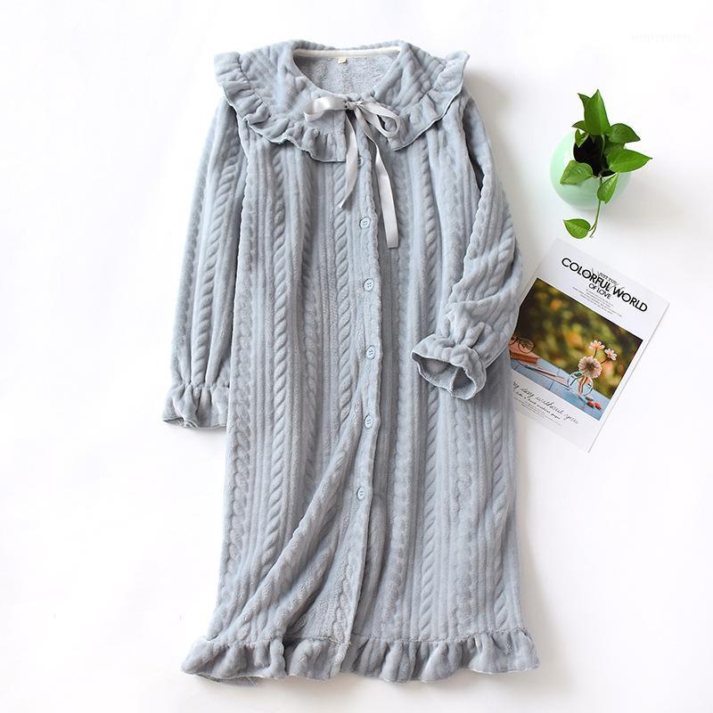 Autumn Winter Sleepwear Dress For Women Lovely Thick Warm Nightwear Dress Female Casual Homewear Cute Comfort Flannel Nightgown1, Blue
Autumn Winter Sleepwear Dress For Women Lovely Thick Warm Nightwear Dress Female Casual Homewear Cute Comfort Flannel Nightgown1, Blue