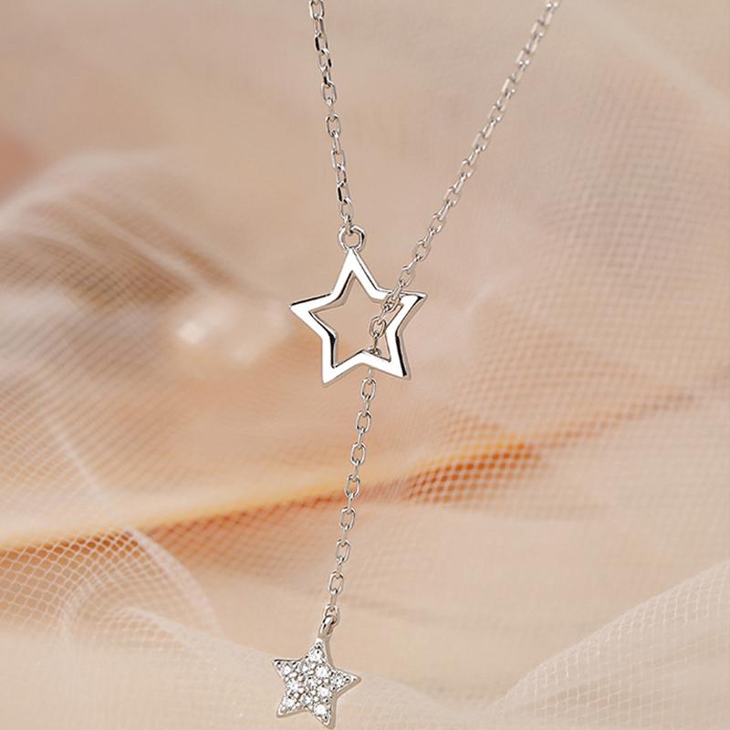 Chokers Silver Color Cute Shiny Star Choker Drop Charm Necklaces Charming Woman Wedding Party Birthday Jewelry Valentine's Day Present
Chokers Silver Color Cute Shiny Star Choker Drop Charm Necklaces Charming Woman Wedding Party Birthday Jewelry Valentine's Day Present