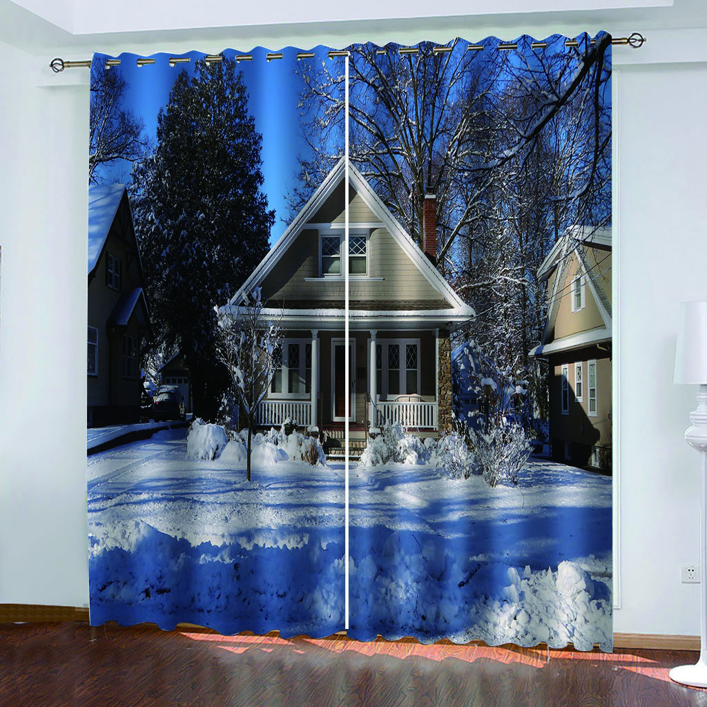 Luxury Blackout 3D Window Curtain For Living Room white snow scenery christmas curtains 3d curtain, Blue
Luxury Blackout 3D Window Curtain For Living Room white snow scenery christmas curtains 3d curtain, Blue