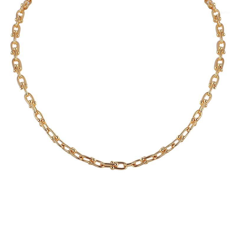 Europe and the United States jewelry fashion cool wind simple personality U-buckle thick chain stacked necklace girls necklace1 
Europe and the United States jewelry fashion cool wind simple personality U-buckle thick chain stacked necklace girls necklace1