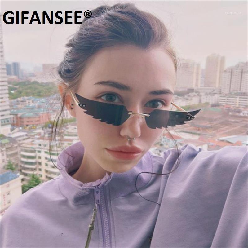 GIFANSEE Vintage Steampunk Sunglasses Women 2020 Mirror Retro Rimless glasses Men Retro Small Wing Shaped shades Eyewear UV4001
GIFANSEE Vintage Steampunk Sunglasses Women 2020 Mirror Retro Rimless glasses Men Retro Small Wing Shaped shades Eyewear UV4001