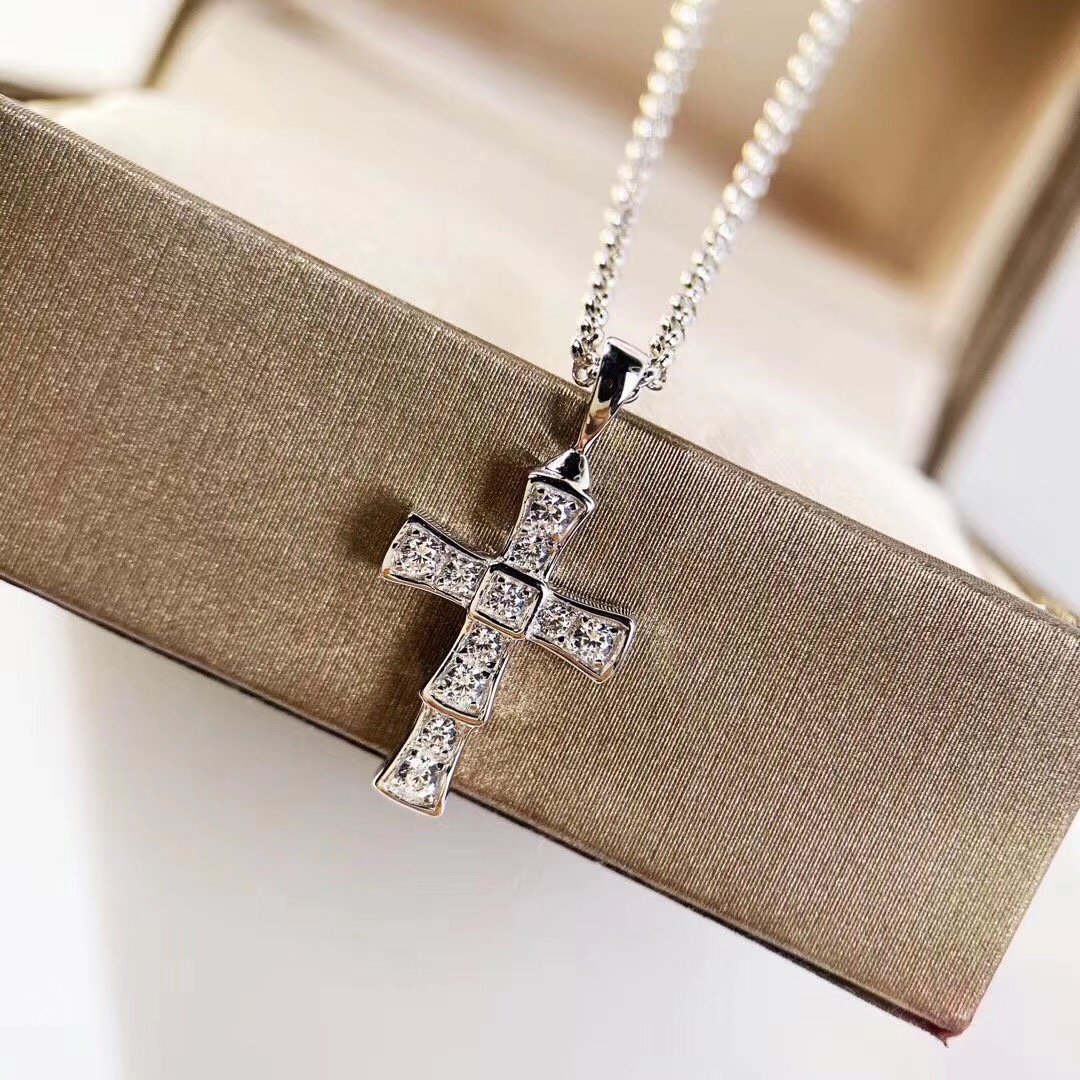 Luxurious quality Cross shape with diamond pendant necklace for women wedding jewelry gift free shipping PS8117