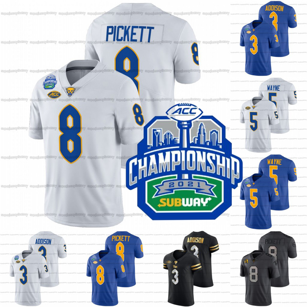 Custom 2021-22 Pitt Panthers Jersey ACC College Football Jared Wayne Damarri Mathis Erick Hallett SirVocea Dennis Sam Scarton Taysir Mack Kenny Pickett Martin от DHgate WW