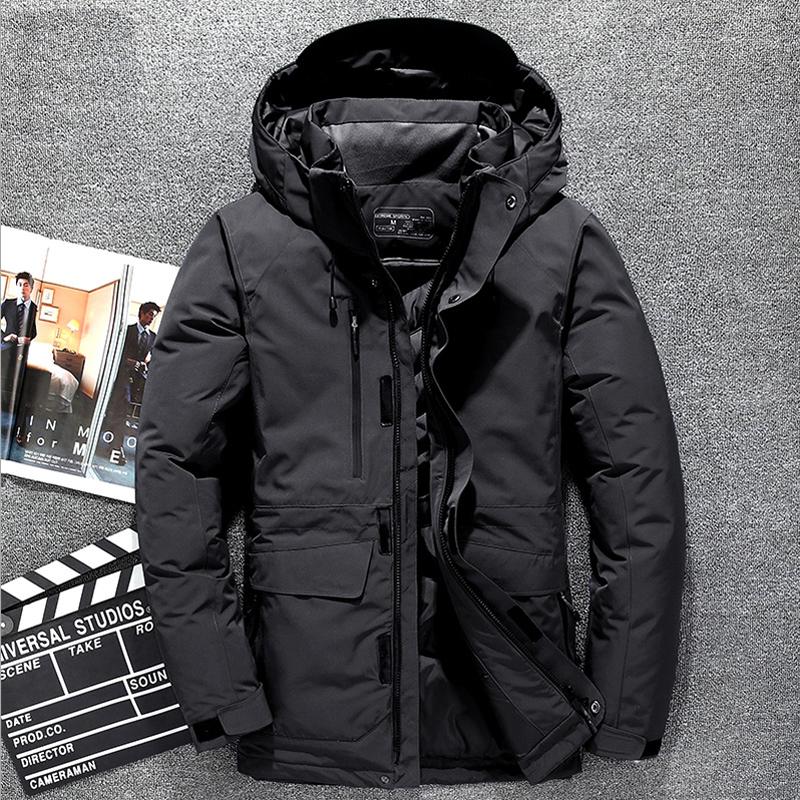 

Nieuwe Mode Mannen Donsjack Heren Winter Parka Dikke Warme Hoge Kwaliteit Hoodies Wit Eendendons Jas Heren Merk kleding Outcoat, 3069 black