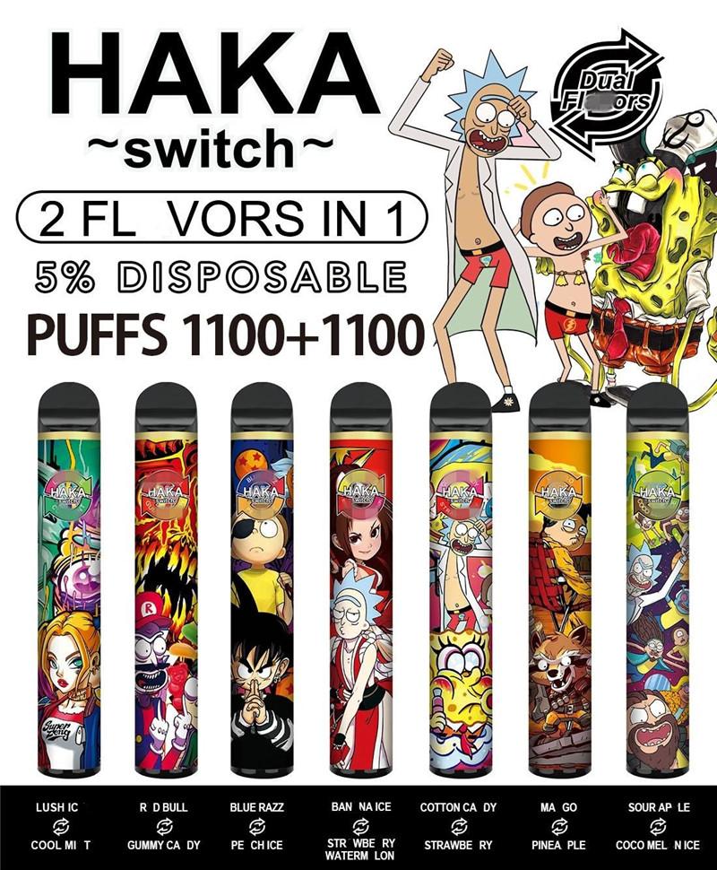 Original Haka 2200Puffs Disposable Vape Pens Switch 1100+1100 Puffs 2-in-1 Puff Cartridge Vaporizer E Cigarettes Double Flavors Starter Kit
Original Haka 2200Puffs Disposable Vape Pens Switch 1100+1100 Puffs 2-in-1 Puff Cartridge Vaporizer E Cigarettes Double Flavors Starter Kit