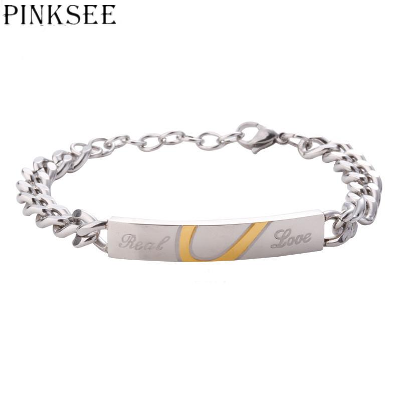 PINKSEE Couple's Bracelet Pendant Charms Chain Real Accessory For Wedding Best Gifts
PINKSEE Couple's Bracelet Pendant Charms Chain Real Accessory For Wedding Best Gifts