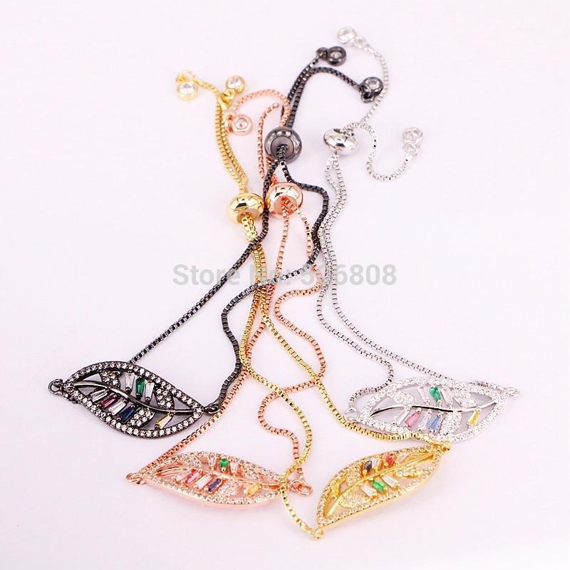 Charm Bracelets 6PCS ZYZ-B5217 Rainbow Cz Leaf Bracelet For Lady Women Fashion Jewelry Multi Color Micro Paved Simple Bracelets1
Charm Bracelets 6PCS ZYZ-B5217 Rainbow Cz Leaf Bracelet For Lady Women Fashion Jewelry Multi Color Micro Paved Simple Bracelets1
