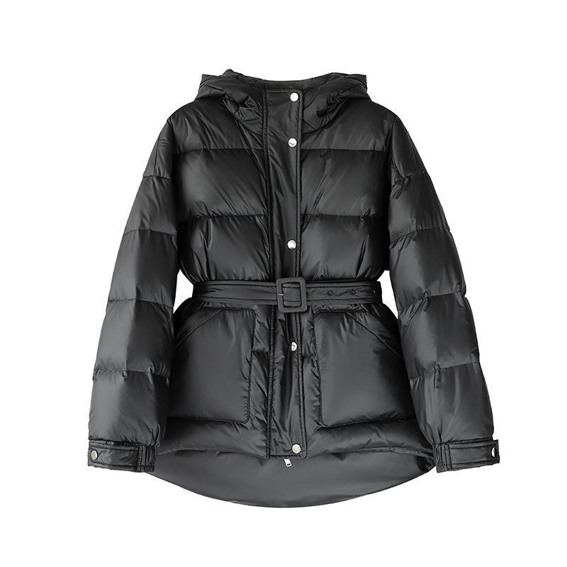 Winter Coat Women Fashion Sashes Hooded Warm Cotton Jacket Women Thicken High Quality Ladies Coats and Jackets 201017