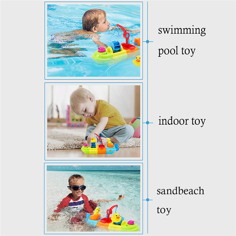 Baby Bath Toy Set DIY Cartoon Animal Duck Boat Water Spraying Shower Pool Kid Play Water Toys Fun Children Bathroom Bathing Toy LJ201019