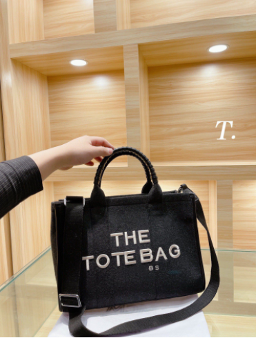 Woolen Canvas Autumn and Winter Tote Handbag 22 New Shoulder Crossbody Bag Trendy Women's Bags, As pic