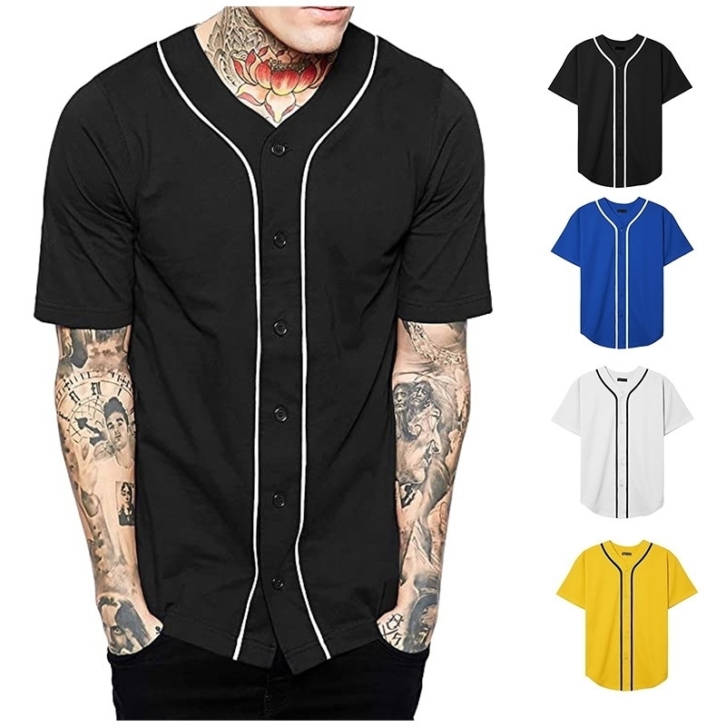 Wholesale Custom Blank Baseball T shirt Baseball Jerseys Blank Print Customized Hip-hop Casual Button Tshirts Y200824, White;black
Wholesale Custom Blank Baseball T shirt Baseball Jerseys Blank Print Customized Hip-hop Casual Button Tshirts Y200824, White;black