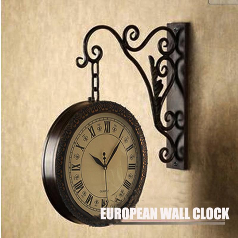 European Style Double Sided Wall Clock Creative Classic Clocks Outdoor Garden Bird Rome Bell with Iron Creative 3DBGV110
European Style Double Sided Wall Clock Creative Classic Clocks Outdoor Garden Bird Rome Bell with Iron Creative 3DBGV110