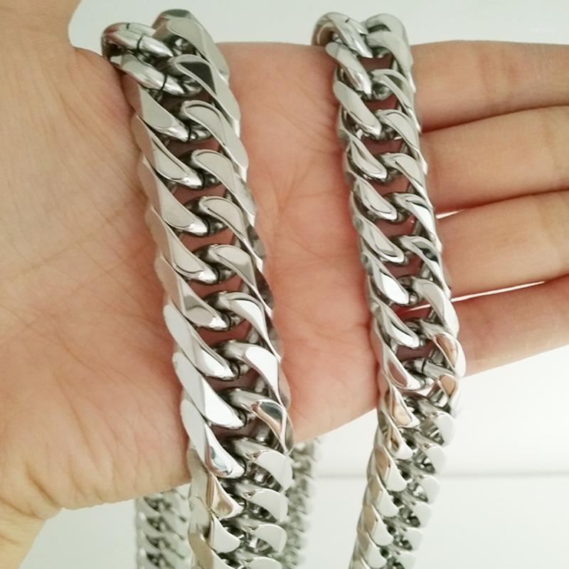 13/16mm Heavy Huge Cuban Curb Link Chain Necklace Or Bracelet Stainless Steel Silver Color Men's Jewelry 7-40inch Christmas Gift1
13/16mm Heavy Huge Cuban Curb Link Chain Necklace Or Bracelet Stainless Steel Silver Color Men's Jewelry 7-40inch Christmas Gift1