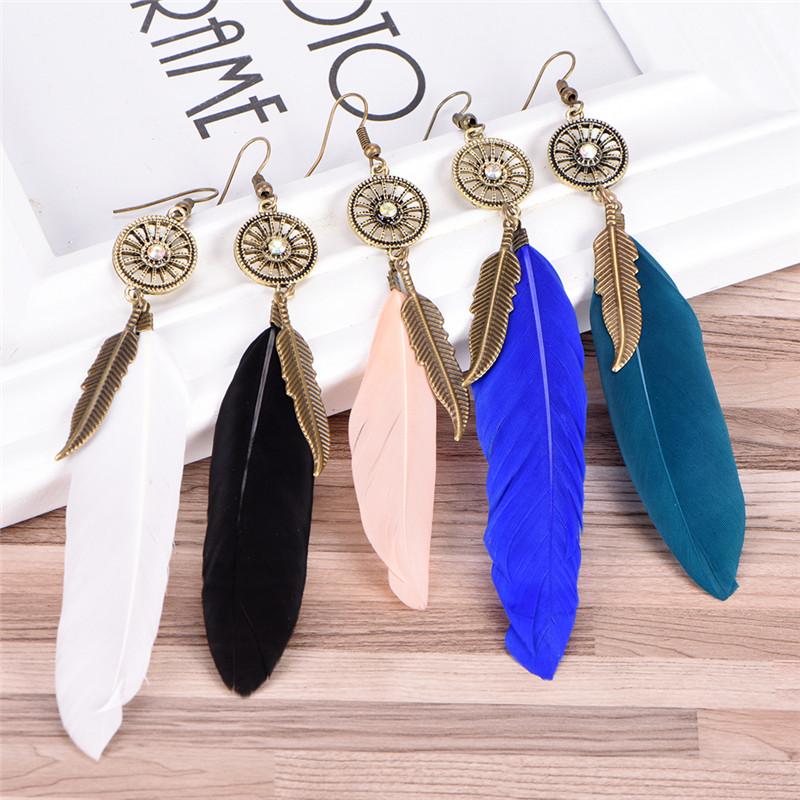 Dream Catcher Hollow out Vintage Leaf Feather Dangle Earrings For Women Bohemia Earring Lady's Ethnic Jewelry
Dream Catcher Hollow out Vintage Leaf Feather Dangle Earrings For Women Bohemia Earring Lady's Ethnic Jewelry