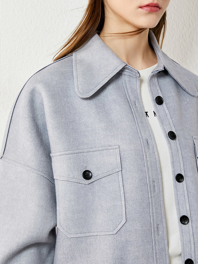 Amii Minimalism Autumn Winter Fashion Jacket Shirt Women Causal Solid Lapel Singlebreasted Loose Women's Tops 1221 201017