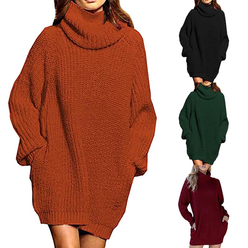 Women Knitted Slit Sweater Dress Autumn Winter Warm Long Sleeve Turtleneck Sweaters Pullover Casual Solid Loose Dresses Jumper, Green
Women Knitted Slit Sweater Dress Autumn Winter Warm Long Sleeve Turtleneck Sweaters Pullover Casual Solid Loose Dresses Jumper, Green