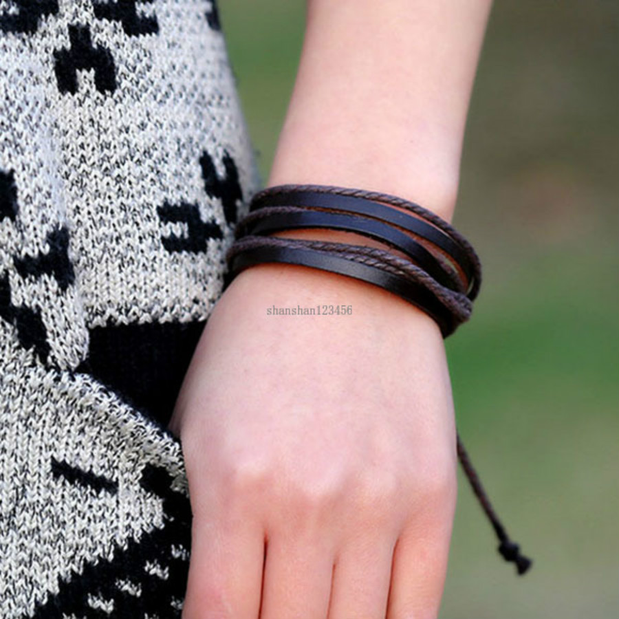 Multilayer Wrap Leather Bracelets Adjust Braided Bracelets Bangle cuff women mens bracelets Will and Sandy fashion jewelry
Multilayer Wrap Leather Bracelets Adjust Braided Bracelets Bangle cuff women mens bracelets Will and Sandy fashion jewelry