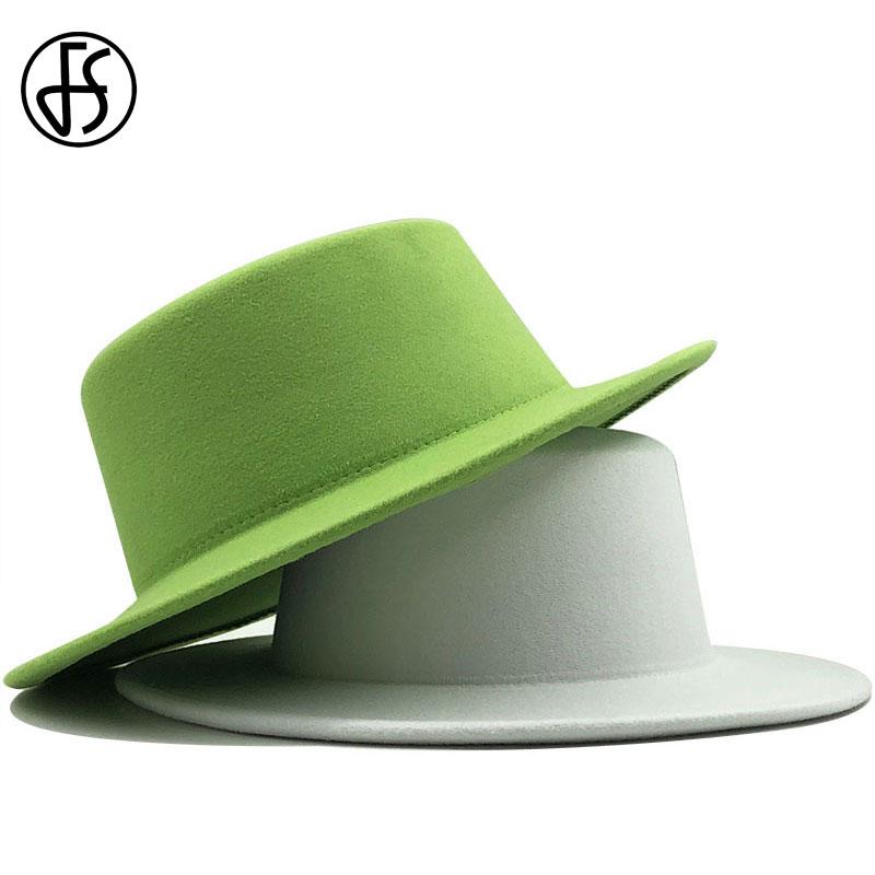 Wide Brim Hats FS White Wool Boater Flat Top Hat For Womens Felt Black Fedora Lady Prok Pie Chapeu De Feltro Bowler Gambler
Wide Brim Hats FS White Wool Boater Flat Top Hat For Womens Felt Black Fedora Lady Prok Pie Chapeu De Feltro Bowler Gambler