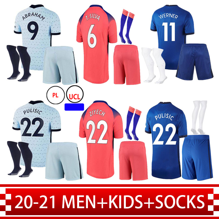 2020 Soccer Jersey ZIYECH PULISIC WERNER KANTE HAVERTZ MOUNT LOFTUS-CHEEK 2021 High-quality Adult Kids Kit+Socks Football Shirt, Away kid patch 2
2020 Soccer Jersey ZIYECH PULISIC WERNER KANTE HAVERTZ MOUNT LOFTUS-CHEEK 2021 High-quality Adult Kids Kit+Socks Football Shirt, Away kid patch 2