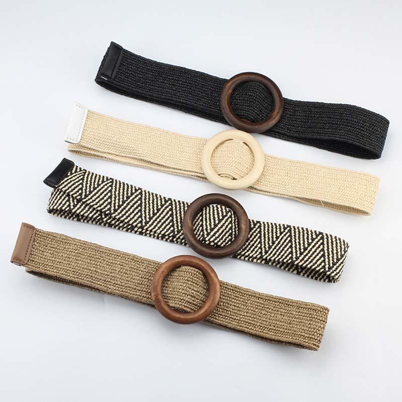 Fashionable unique women's wooden Belt Belt Elastic Straw Decoration for Dress Casual Female clothing Accessories, White
Fashionable unique women's wooden Belt Belt Elastic Straw Decoration for Dress Casual Female clothing Accessories, White