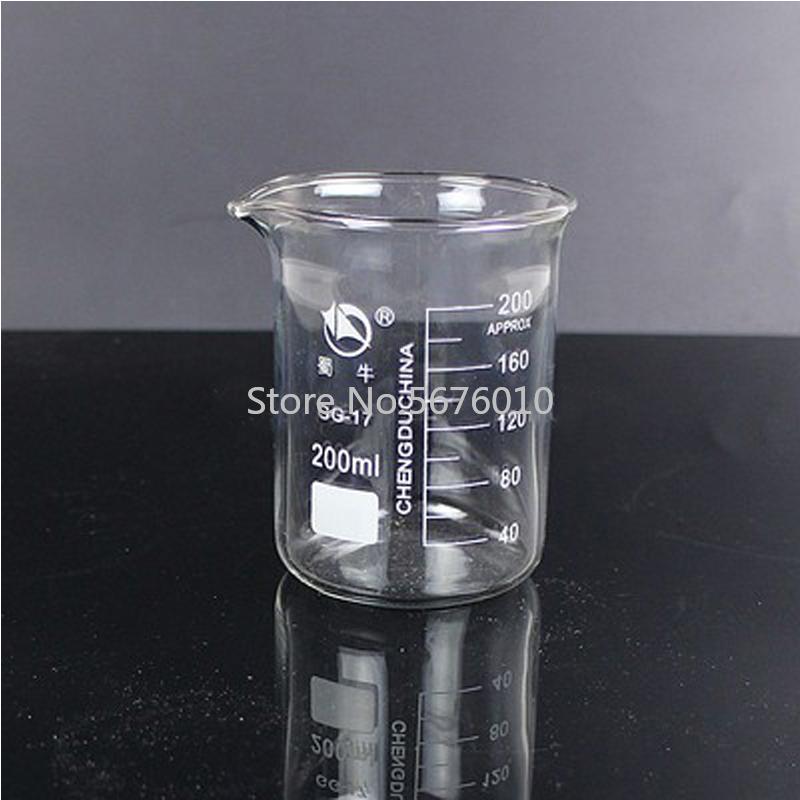 1 Lot Lab 25ml To 2000ml Low Form Beaker Chemistry Laboratory Glass Transparent Beaker Flask Thickened with Spout1