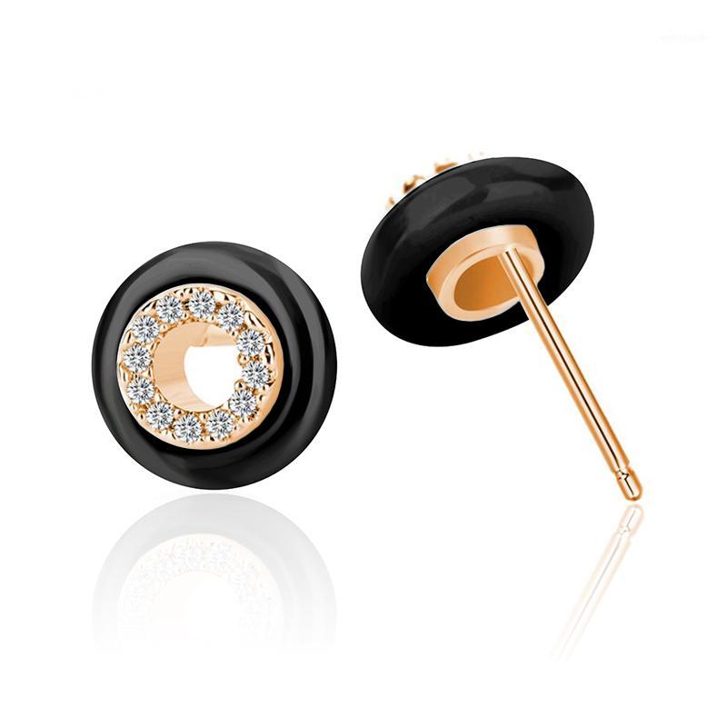 Simple Black White Ceramic Stud Earrings Cubic Zirconia Ear Studs Gold Silver Color Round Small Earrings for Women Jewelry Gifts1
Simple Black White Ceramic Stud Earrings Cubic Zirconia Ear Studs Gold Silver Color Round Small Earrings for Women Jewelry Gifts1