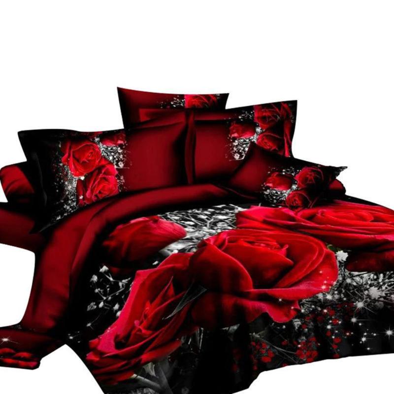 4 PCS 3D Big Red Rose Floral Bedding Sets Wedding Duvet Cover Sheet Pillow Cases Bed Set, 1 set
4 PCS 3D Big Red Rose Floral Bedding Sets Wedding Duvet Cover Sheet Pillow Cases Bed Set, 1 set