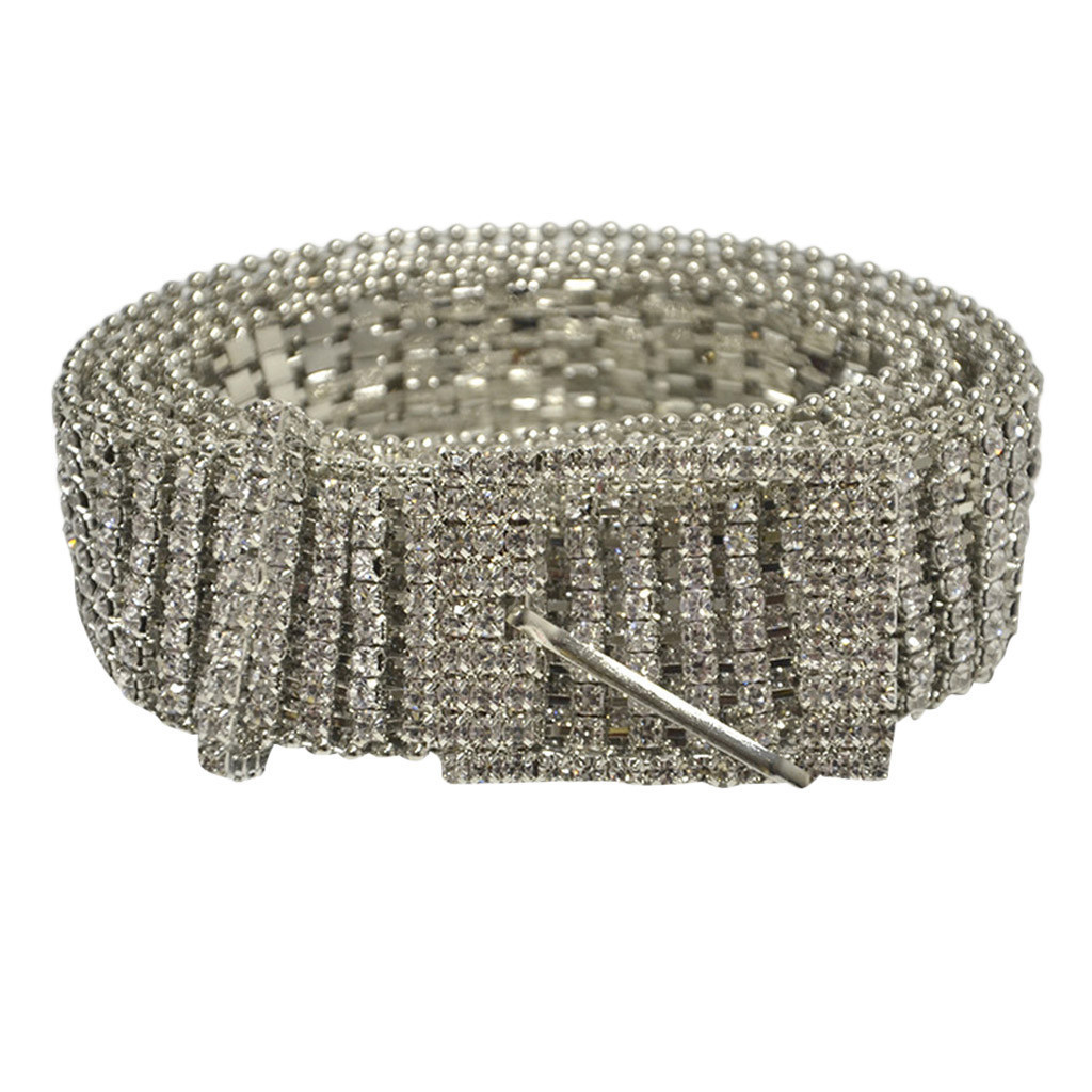 Womail Fashion Belt Chain Gold Women High Quality Sequin Belts For Dress Shiny Waistband Women Party Dress Belt Chain T200411