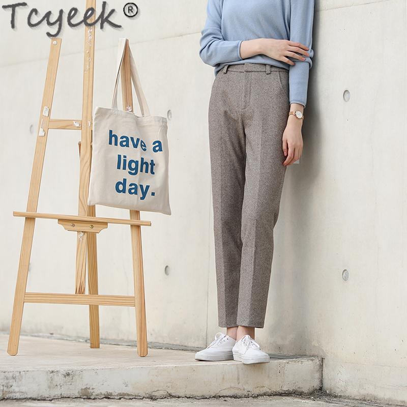 Tcyeek Fashion High Quality Pants for Women Autumn Winter 2020 Warm Trousers Women Straight Ankle-Length Pants Vetement Femme 73, Gray jiufen
Tcyeek Fashion High Quality Pants for Women Autumn Winter 2020 Warm Trousers Women Straight Ankle-Length Pants Vetement Femme 73, Gray jiufen