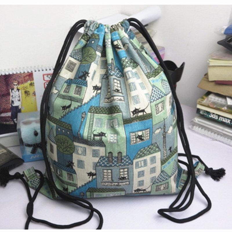 35*40cm Drawstring Storage Bags Girls Shoulder Bags Women Canvas/ Cotton Cat House Backpack Shoe Travel Pouch Portable Bag
35*40cm Drawstring Storage Bags Girls Shoulder Bags Women Canvas/ Cotton Cat House Backpack Shoe Travel Pouch Portable Bag
