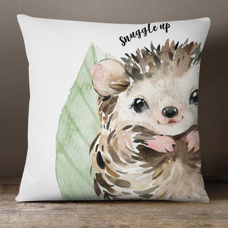 Color Painting Cute Animals With Vibes Cushion Covers Hedgehog Bear Baby Animal Cushion Cover Decorative Pillow Case 
Color Painting Cute Animals With Vibes Cushion Covers Hedgehog Bear Baby Animal Cushion Cover Decorative Pillow Case