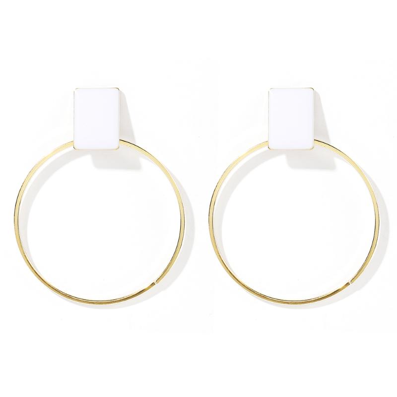 WYBU Golden Circle Dangling Drop Earring Hand Paint Black White Stud Hoop Earring For Women Simple Style Ering Ear Jewellery
WYBU Golden Circle Dangling Drop Earring Hand Paint Black White Stud Hoop Earring For Women Simple Style Ering Ear Jewellery