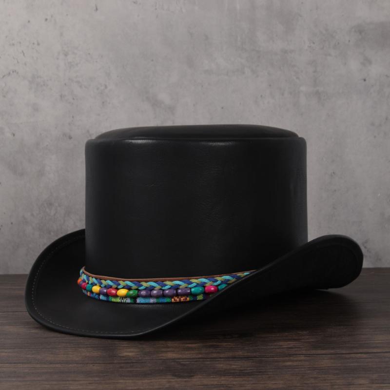 Women Men Leather Top Hat President Flat Fedoras Hat Magic Steampunk Cosplay Party Caps 3Size 13CM, Black
Women Men Leather Top Hat President Flat Fedoras Hat Magic Steampunk Cosplay Party Caps 3Size 13CM, Black