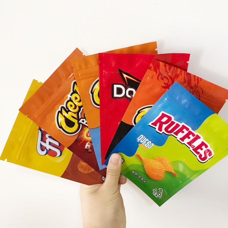 Free Customized edibles Chips mylar bags Packaging cheetos crunchy Smell Proof CEREAL TREATS CHOCOLATE bag
Free Customized edibles Chips mylar bags Packaging cheetos crunchy Smell Proof CEREAL TREATS CHOCOLATE bag