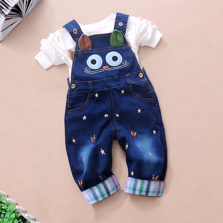 IYEAL Baby & Little Boys/Girls Stone Washed Soft Denim Overalls Toddler Jeans Jumpsuit Autumn Kids Clothes Baby Pants Rompers Y1221