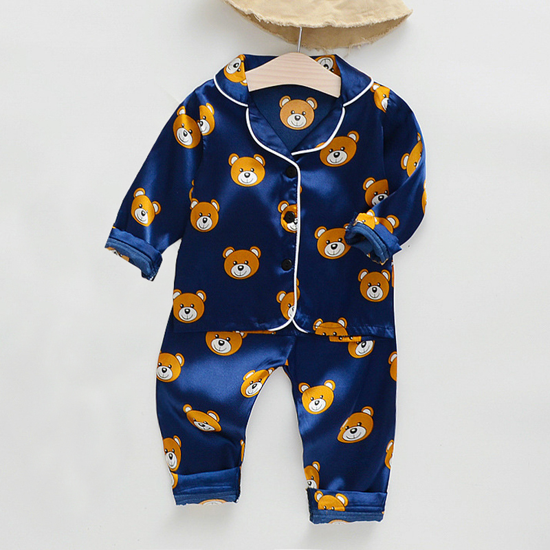 Girls Pajamas Set Kids Sleepwear Outfits Summer Autumn Toddler Girls Long Sleeve Pijamas For Boys Pajamas Suit Children Clothing LJ201216
