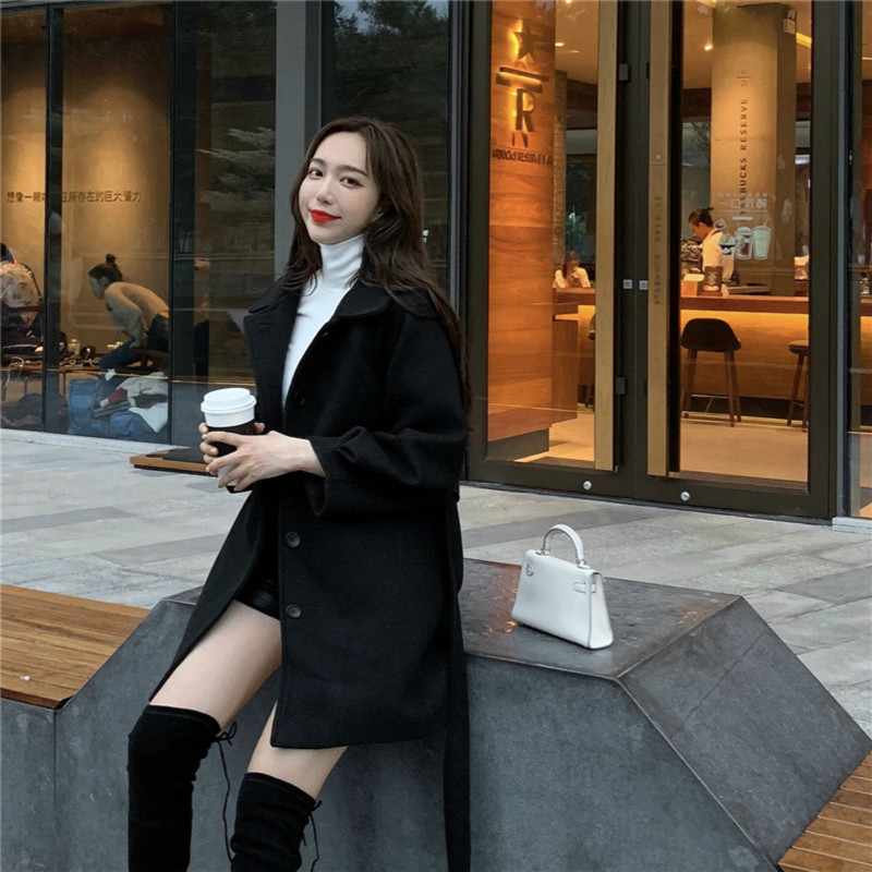 Women Winter Long A-line Coat Female Overcoat with Buttons Casual Slim Waist Plus Size Elegant Manteau Femme Hiver Abrigo Mujer 201222