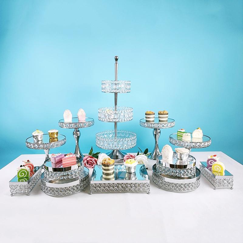 Other Bakeware 3pcs-12pcs Silver Cupcake Stand 3 Tiers European Style Wedding Dessert Table Cake Jewelry Mirror Tray
Other Bakeware 3pcs-12pcs Silver Cupcake Stand 3 Tiers European Style Wedding Dessert Table Cake Jewelry Mirror Tray
