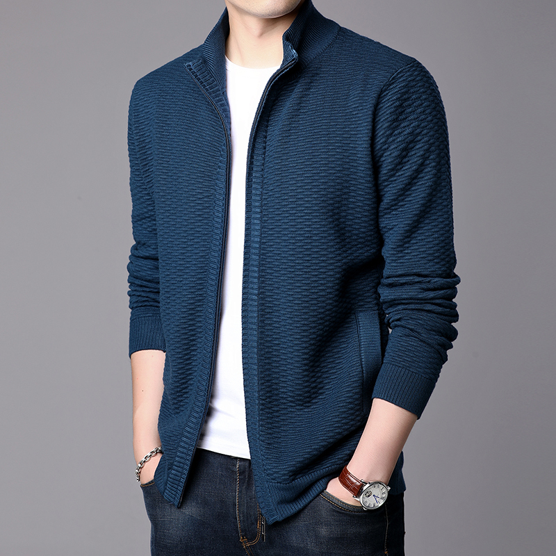 New Fashion Jackets Mens Stand Collar Cardigan Trend Streetwear Overcoat Winter Slim Fit Windbreaker Casual Coat Men Clothing 201118