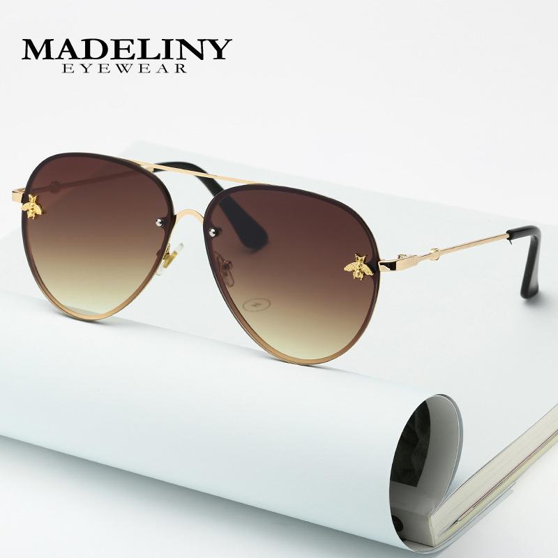 Sunglasses MADELINY Oval Oversized Women Rimless Bees Metal Frame Ocean Lens Sun Glasses Vintage Eyewear UV400 MA348
Sunglasses MADELINY Oval Oversized Women Rimless Bees Metal Frame Ocean Lens Sun Glasses Vintage Eyewear UV400 MA348