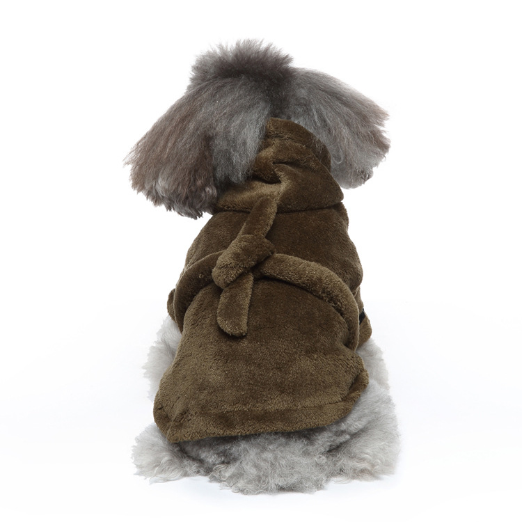 Pet Bathrobe Pamas Sleeping Clothing Dog Apparel Soft Pets Bath Dry Towel Clothes winter Warm Quick Drying Sleepcoat for Dogs French Bulldog XS Wholes