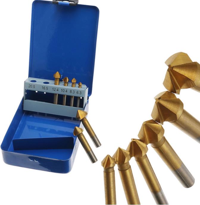 Titanium-plated white diamond three-blade chamfering iron box/20.5/16.5/12.4/10.4/8.3/6.3/6PC chamfering drill
Titanium-plated white diamond three-blade chamfering iron box/20.5/16.5/12.4/10.4/8.3/6.3/6PC chamfering drill
