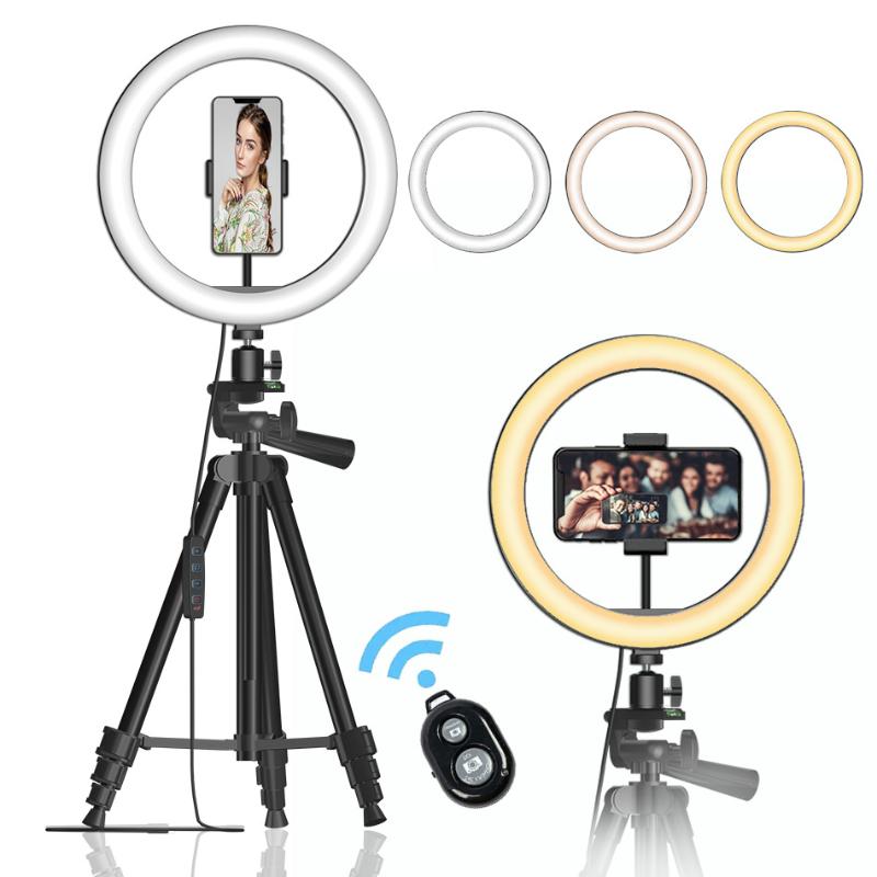 LED Ring Lamp Tripod Photography Lighting Selfie Ring Light USB Dimmable With Mobile Tripod For Makeup Video Live Photo Studio
LED Ring Lamp Tripod Photography Lighting Selfie Ring Light USB Dimmable With Mobile Tripod For Makeup Video Live Photo Studio