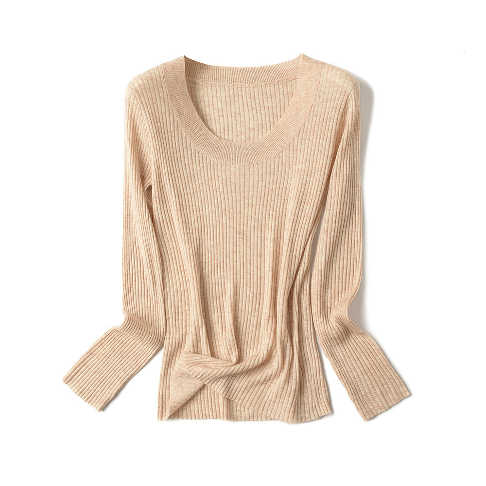 2021 New Autumn Winter Women Knitted Low Cut U-neck Slim Full Sleeves Pullovers Solid Sweater Female Underwear Tops Wihc, Apricot
2021 New Autumn Winter Women Knitted Low Cut U-neck Slim Full Sleeves Pullovers Solid Sweater Female Underwear Tops Wihc, Apricot