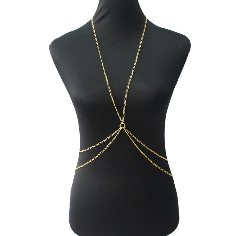 Sexy Beach Bikini Body Jewelry Necklace Gold Color Crossover Body chain Necklace Jewelry BY166
Sexy Beach Bikini Body Jewelry Necklace Gold Color Crossover Body chain Necklace Jewelry BY166